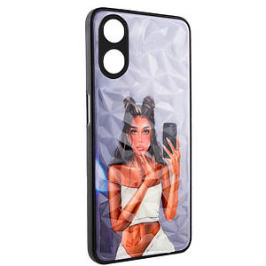 TPU+PC чохол Prisma Ladies для Oppo A98 з креативним принтом Black in White