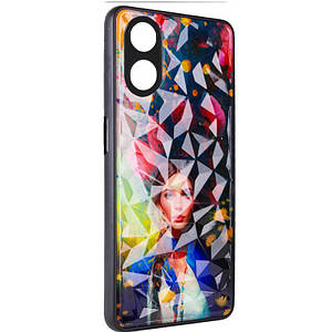 TPU+PC чохол Prisma Ladies для Oppo A98 з креативним принтом Peonies