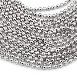 Ланцюг кульковий нержавіюча сталь(304) 2 мм Платина 1 метр