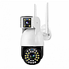 Камера відеоспостереження двооб'ємна вулична поворотна P12 Wi-Fi IP 360/90 V380PRO 3+3.0mp, фото 2