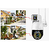 Камера відеоспостереження двооб'ємна вулична поворотна P12 Wi-Fi IP 360/90 V380PRO 3+3.0mp, фото 3