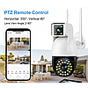 Камера відеоспостереження двооб'ємна вулична поворотна P12 Wi-Fi IP 360/90 V380PRO 3+3.0mp, фото 4