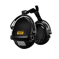 Тактические активные наушники Sordin Supreme Pro-X Neckband black с задним креплением черные