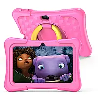 Детский Планшет KidsPad 7422 QuadCore 2Gb+32Gb, 7" + Чехол Android 11, Розовый