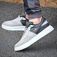 Стильные удобные мужские кроссовки для бега асфальта спорта и фитнеса Легкие мягкие Кроссы Grey