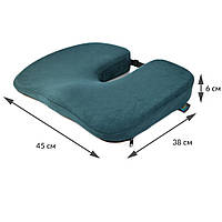 Ортопедічна подушка для сидіння - Model-1, ТМ Correct Shape. Подушка від геморою, простатита, подагри смарагдовий