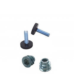 Ніжка F3M М6 регульована H=27 мм (484) + Муфта, М6 мм L=12 мм