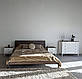 Ліжко двоспальне "Хюгге" з натурального дерева дуб, фото 10