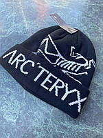 Мужская шапка arcteryx черная арктерикс