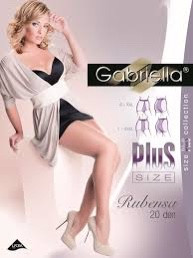 Колготи жіночі plus size Rubensa чорні ТМ Gabriella розмір 6