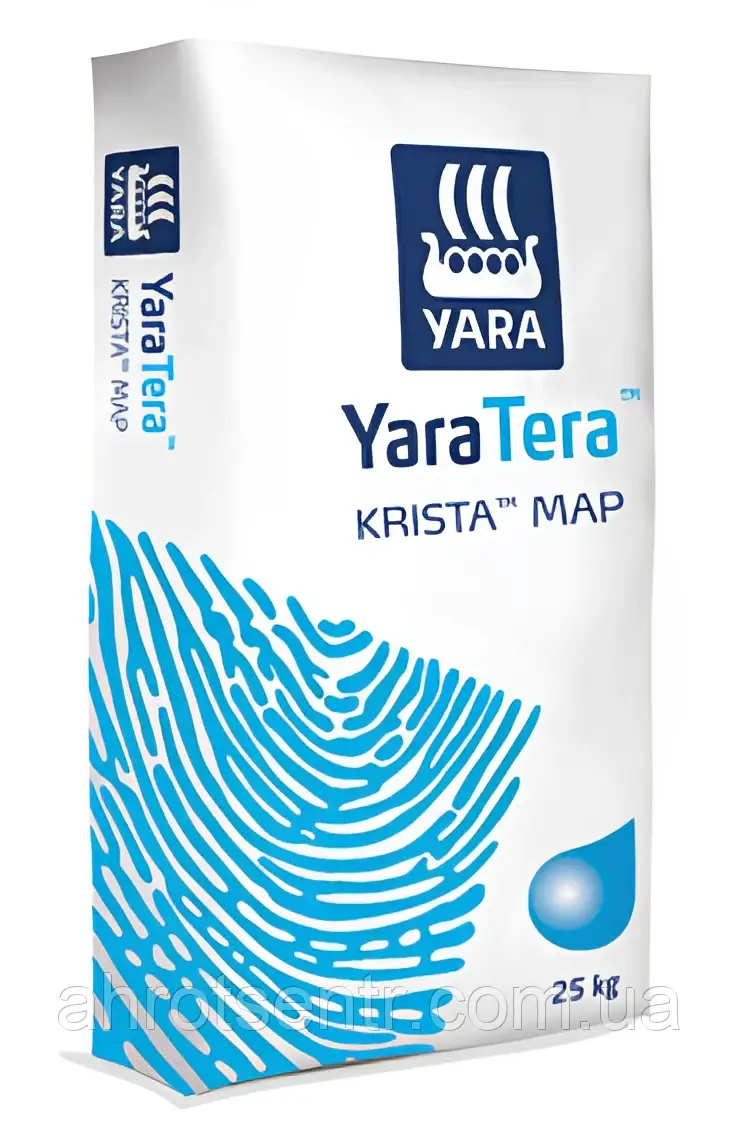 Добриво YaraTera Krista MAP ЯраТера Криста MAP Моноамоній фосфат 25 кг Норвегія