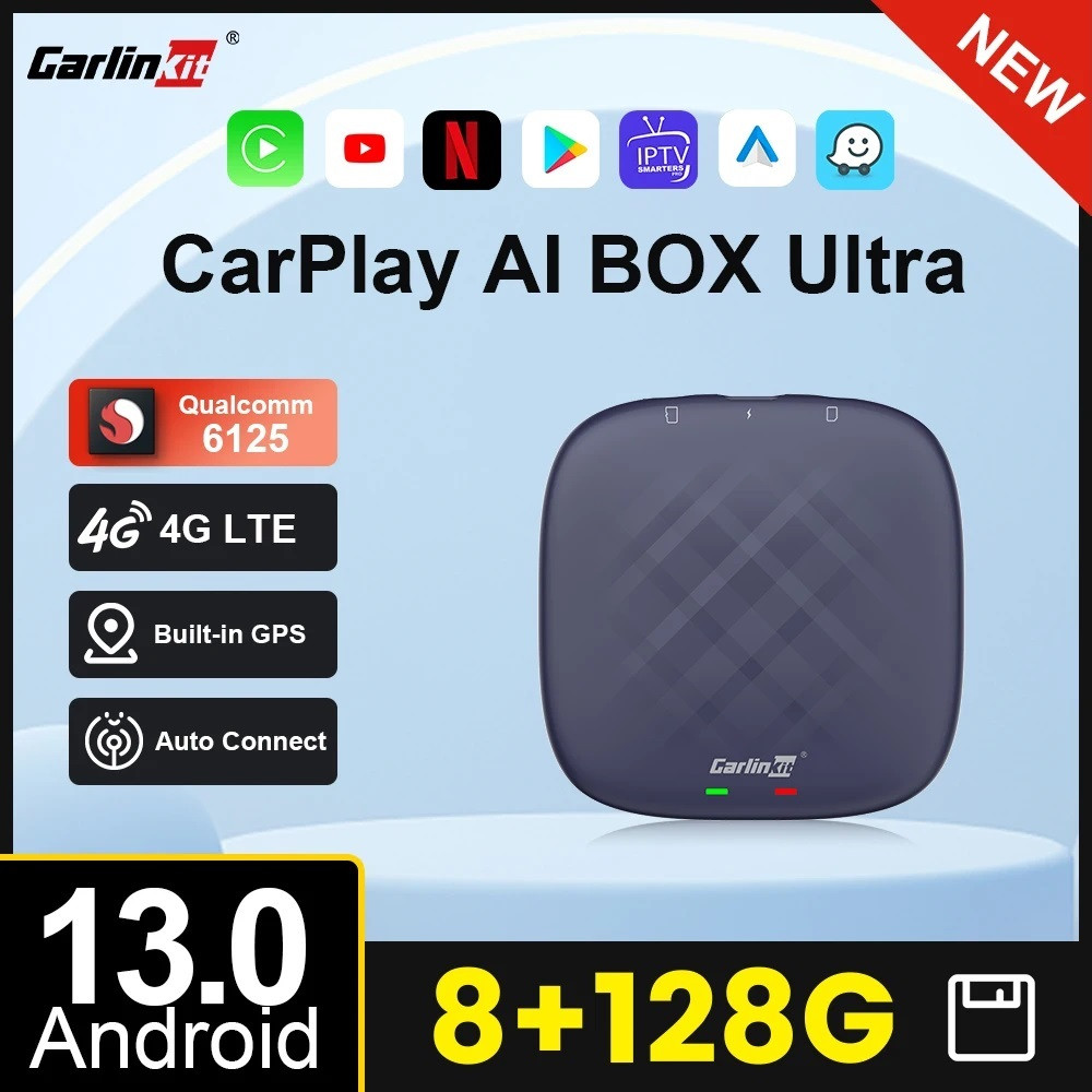 CarlinKit Box ULTRA 8gb/128gb - YouTube/Netflix (Android 13.0)