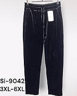 Утепленные вельветовые штаны женские оптом, 3XL-6XL pp,  № Si-9042