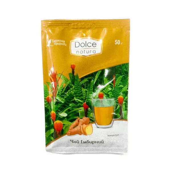 Чай концентрат Dolce Natura Імбирний 1 уп 50 грамів натуральний імбирний чай