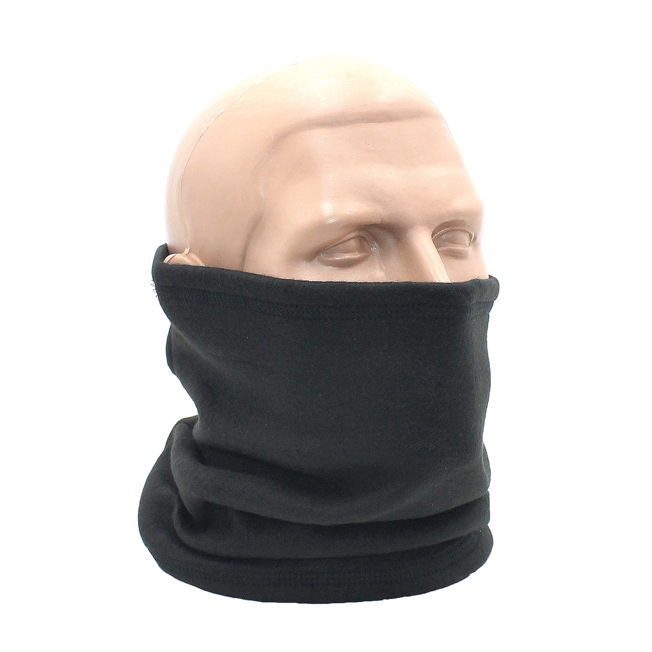 Зимовий чорний бафф флісовий Теплий шарф-труба на флісі Black, фото 1