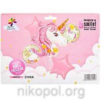 Повітряні кульки фольговані "Єдиноріг" 5шт.A-127