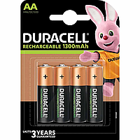 Аккумуляторы пальчик AA DURACELL HR6 1300mAh 4шт