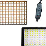 Світлодіодна прямокутна лампа 19х12,5см Ring Fill Light з кольоровими фільтрами та штативом 2м для фото відео, фото 9