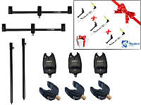 Карповый набор+ПОДАРОК+(Буз-бар на 3 удилища 2шт.+Телескопическая стойка 2шт+Держатель 3шт+Сигнализатор 3шт)