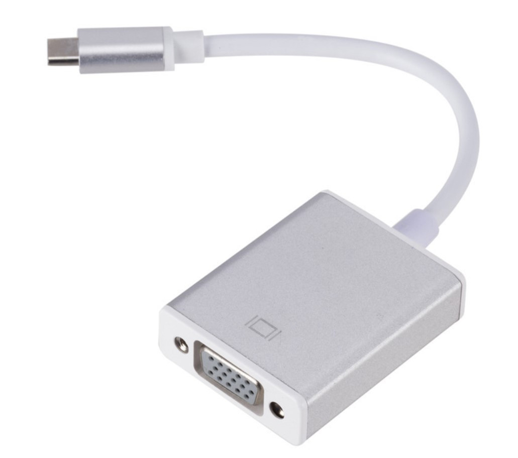 Адаптер Type-C VGA білий перехідник