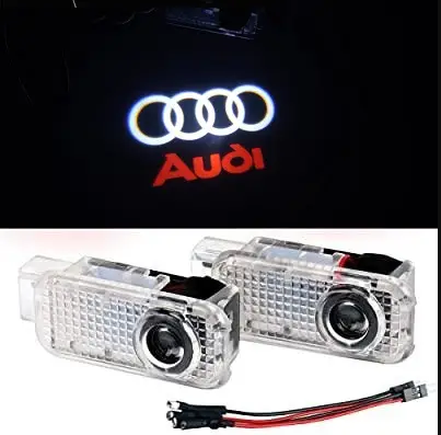 Універсальне Підсвічування дверей з логотипом авто Audi. Штатне Підсвічування у двері LED Ауді