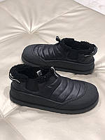 Уггі жіночі Зимові чорні текстильні з натуральним хутром черевики PY8026-18-1 Sasha Fabiani 3050