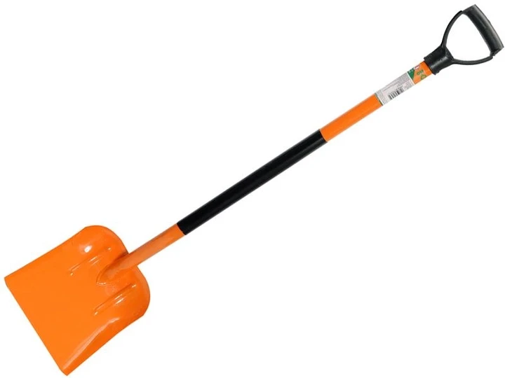 Лопата совкова трапецієподібна FLO металева основа HRC 45 пластикова ручка, фото 1