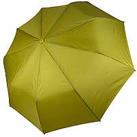 Женский однотонный зонт полуавтомат на 9 спиц антиветер от Toprain, горчичный цвет, 0119-6