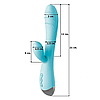 Вібратор кролик для клітора та точки G USB блакитний, фото 3