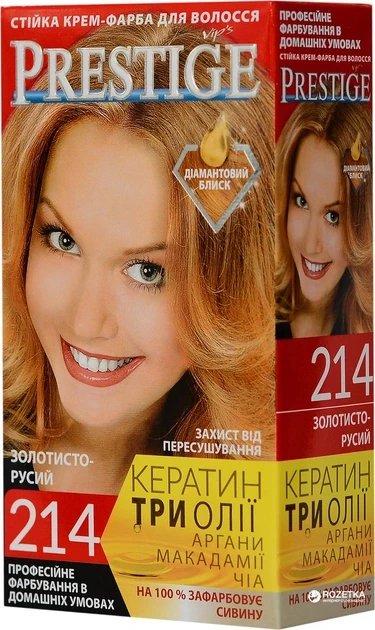 Крем-фарба для волосся Vip's Prestige 214 Золотисто-русявий 115 мл