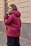Гарна жіноча куртка з плащової тканини на синтепоні 150 весна-осінь розміри норма та батал, фото 4