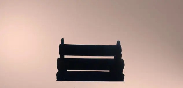 Чорна підставка для прикрас, 2 бочки, фото 1