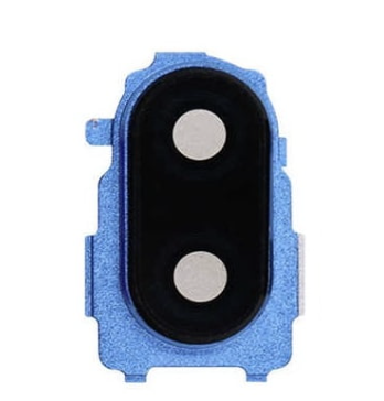 Скло камери для Xiaomi Redmi Note 7/Note 7 Pro, з рамкою синього кольору, фото 1