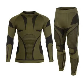 Термоактивна тактична білизна Mil-Tec 4-Way Stretch Performance Olive 11225001.PeremogaUA