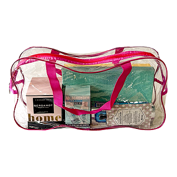 Компактна сумка в пологовий будинок або для речей 40*20*10 см (рожевий)