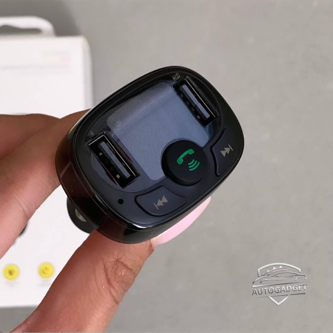 ФМ модулятор трансмиттер Baseus T Bluetooth MP3 флешка зарядка на два ...