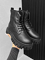 Жіночі зимові ботинки чорні