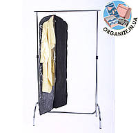 Чехол для одежды с прозрачной вставкой 60*150 см (черный)
