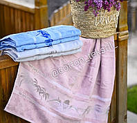 Велюровое пудровое хлопковое болшое полотенце Philippus Beach Towel 90x170 см Турция