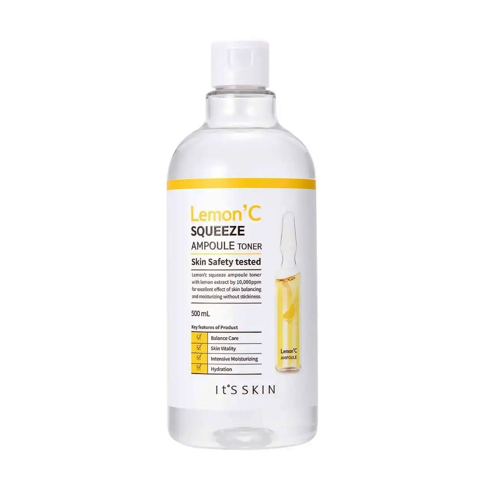 Тонер для обличчя з екстрактом лимона It's Skin Lemon' C Squeeze Ampoule Toner 500 мл, фото 1