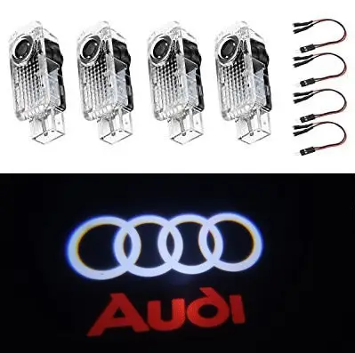 Штатна Проекція підсвічування дверей з логотипом Ауді А3 А4 А5 А6 А7 А8 Q7 Q5 Q3 (4шт) на всі двері, фото 1
