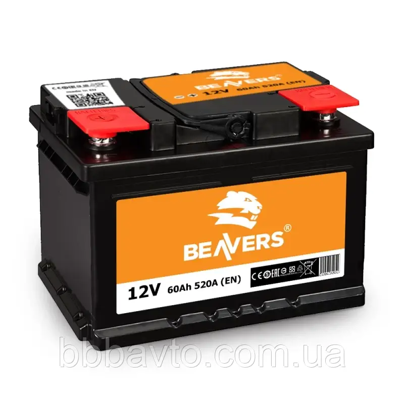 Акумулятор 6СТ-60 (L+) Лівий плюс BEAVERS 520А (Ви-во ZAP SZNAJDER )  00899841