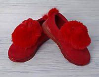 Червоні туфлі для дівчинки, туфлі вушка