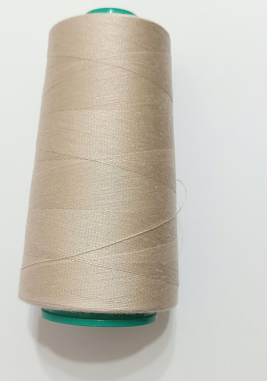 Нитки для шиття 40\2 , 5000 ярдів (4500 м) поліестер 100% ,бежеві