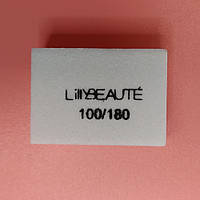 Баф Lilly Beaute 100/180, прямоугольный, упаковка 50 шт, Белый