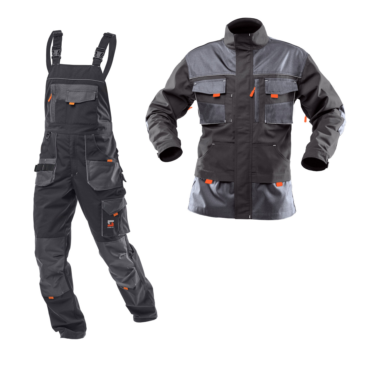 Костюм робочий захистний чоловічий SteelUZ Grey 24 (Куртка + Напівкомбінезон) зріст 170-180 см, спецодяг