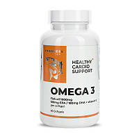 Аминокислота Омега-3 для тренировок Omega 3 + Vitamin E (90 softgels), progress nutrition Китти