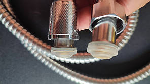 Шланг для душу 1,5 метра металевий срібло, фото 2