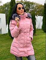 Куртка подовжена єврозима.Рожевий.Уцінка!