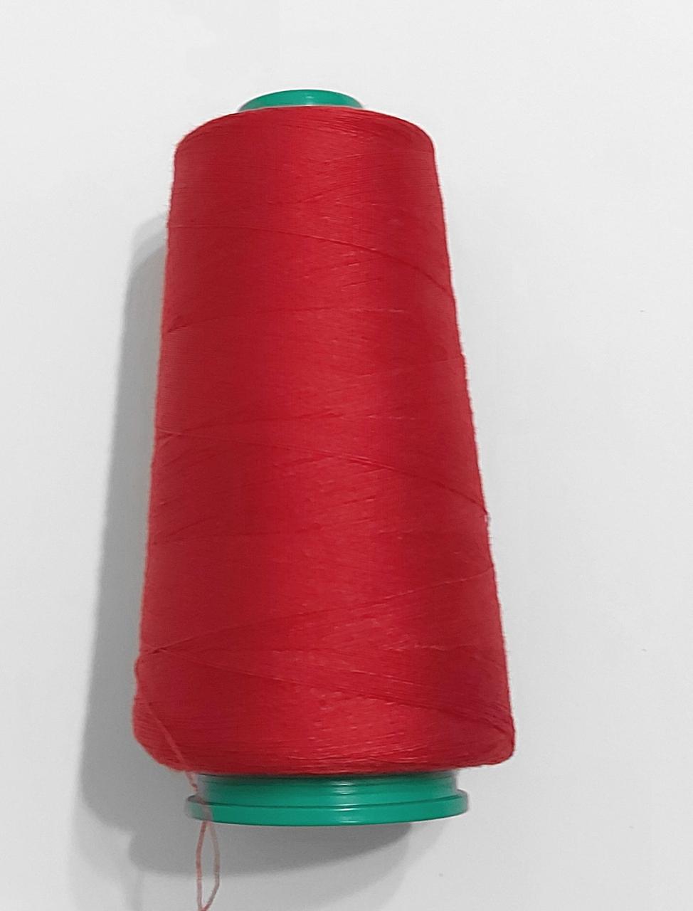 Нитки для шиття 40\2 , 5000 ярдів (4500 м) поліестер 100% ,червоні,